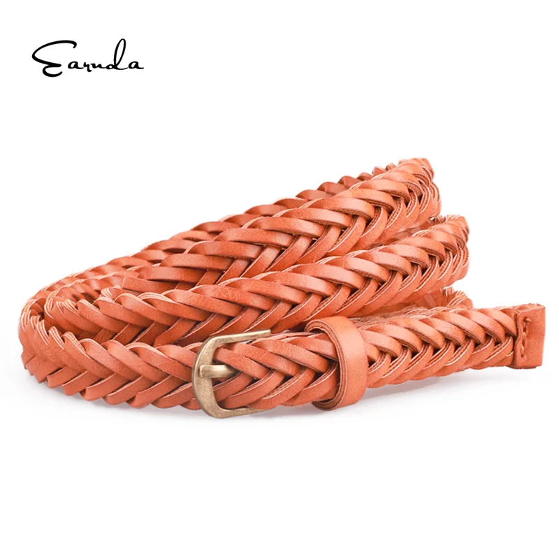 Buy Earnda Hot Sell New Womens' Belt Casual Style Braided Rope Leather Belt