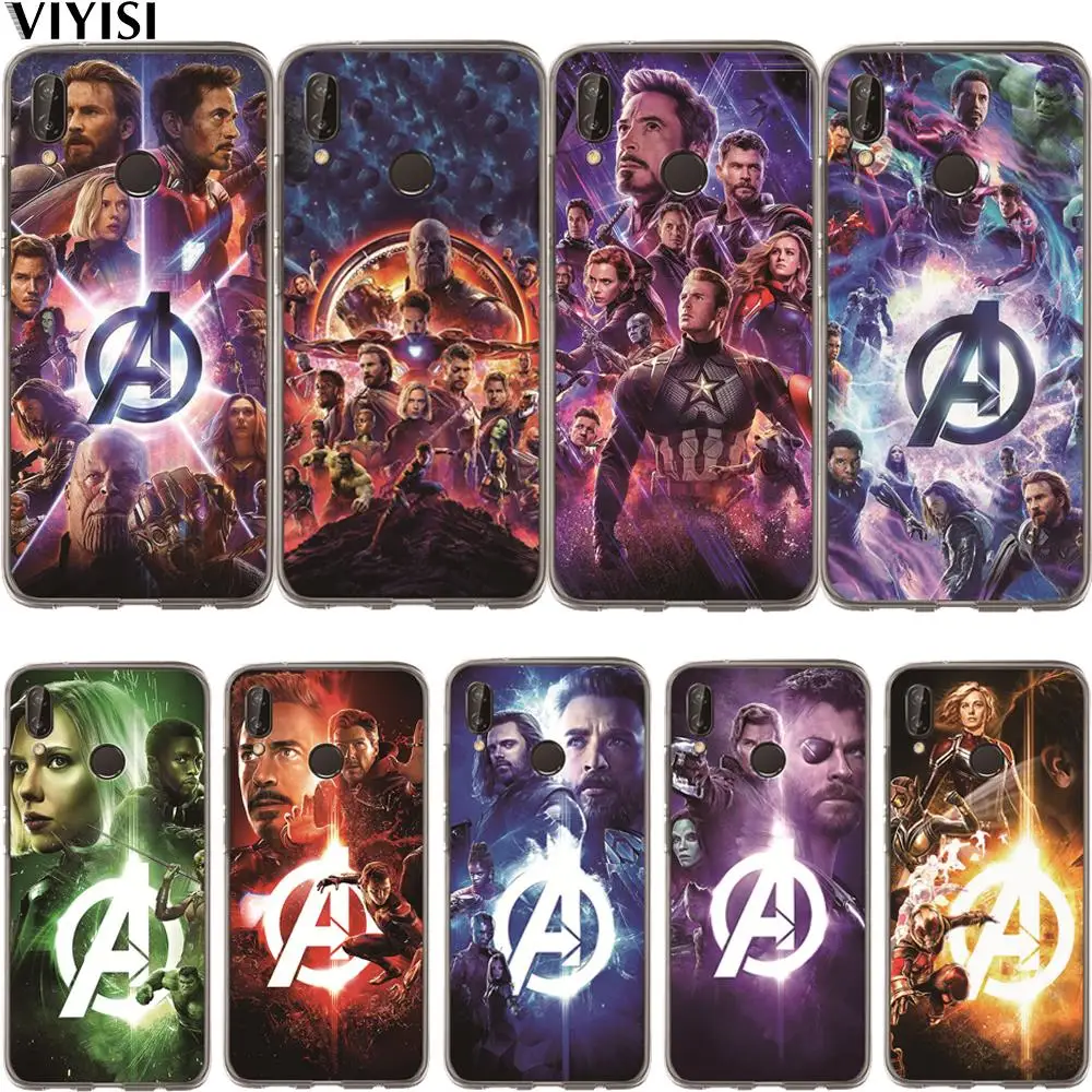 

Marvel Avengers Iron Man Luxury Captain America Superhero Phone Case Etui For Huawei Honor 10 Lite 10 9 8 7A 7C 7X 7 6A Coque