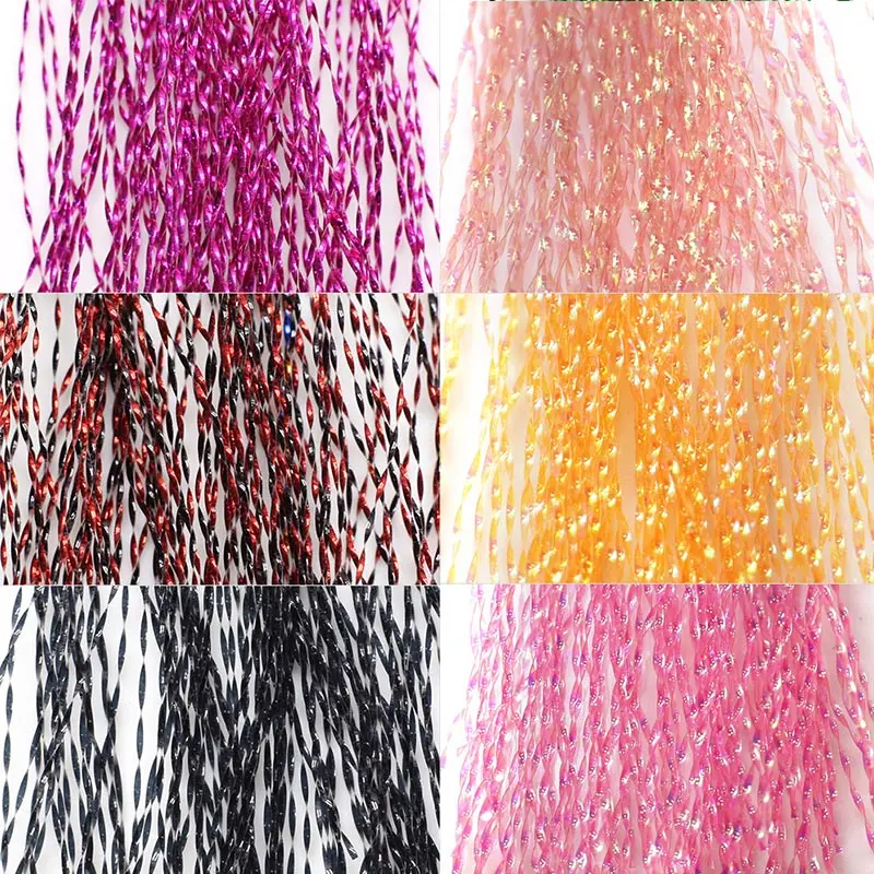 300Pcs 19 Colors Useful Flashabou Crystal Tinsel Flash Fly Tying Materials UK 