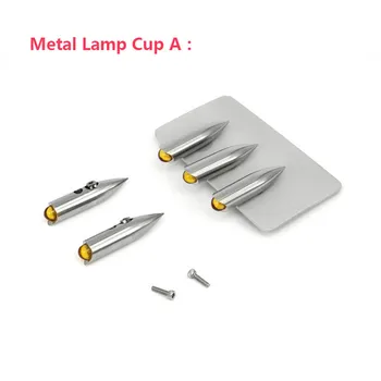 

3MM Metal Lamp Cup for 1/14 TAMIYA RC King Tractor Truck Car Model DIY Upgrade Parts A / B Metal Lamp Cup 2 Types for Choice