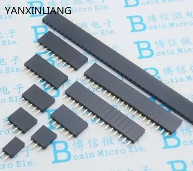 100PCS Pitch 2.54mm 1x2Pin 2 Pin Female Single Row Straight Header Strip Connector Socket | Обустройство дома