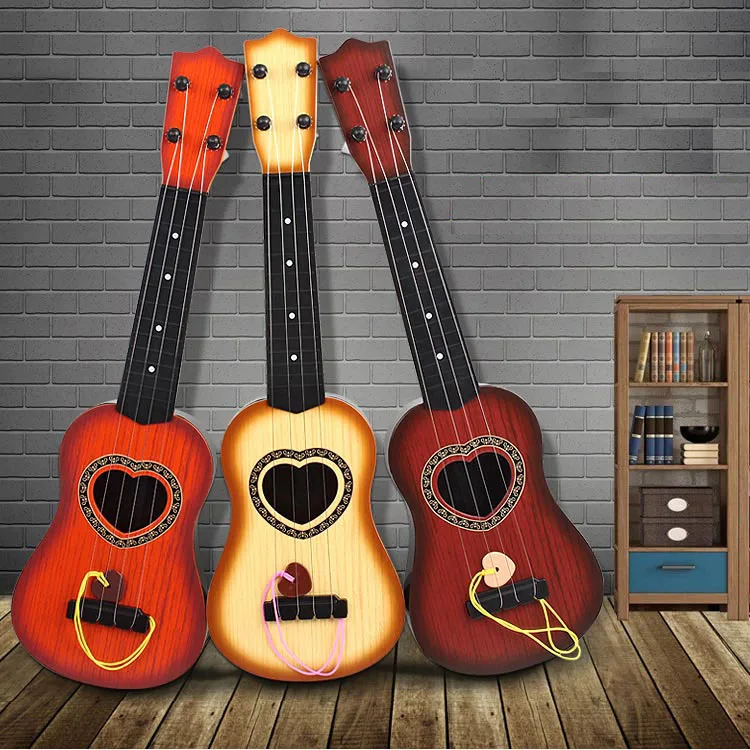 Plastic Simulated Guitar Toys For Children Baby Educational Practicing