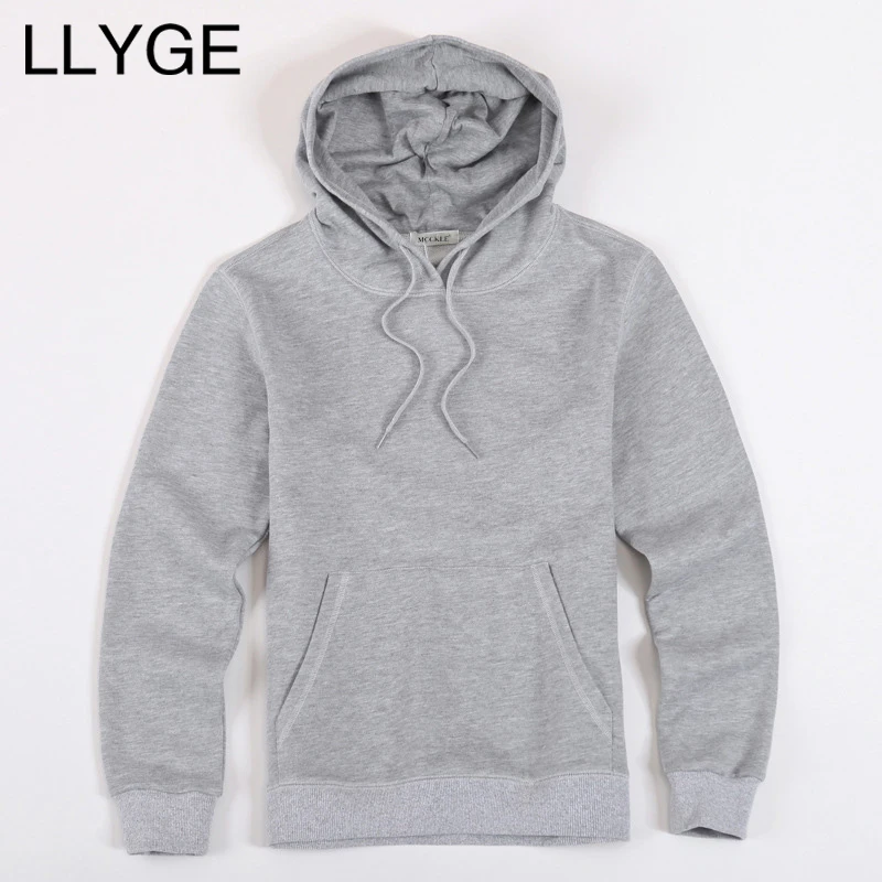 

LLYGE Spring Autumn Men Hoodies Brand 2019 Hip Hop Basic Sweatshirts Classic Solid Color Casual Loose Men Pullovers Hoodies 3XL