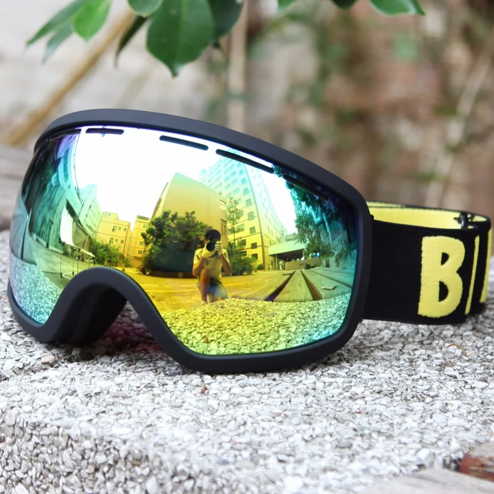 Benice бренд лыжные очки двойной слой линзы анти туман большие сферические профессиональные очки для женщин Многоцветный сноуборд очки маска