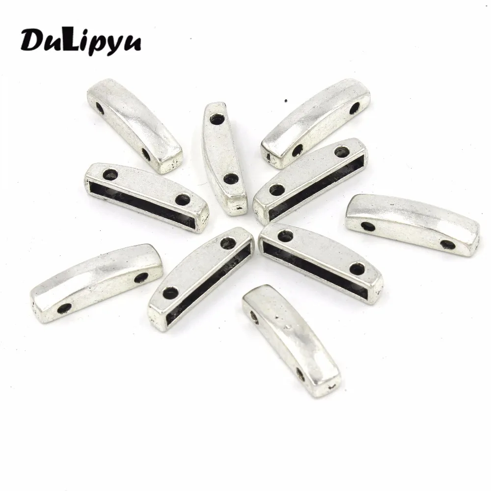 

30pc 5*21mm bent rengtangle Connector Bar zinc alloy Metal Charms for handmade Bracelets Diy Accessories Jewelry Making LY146