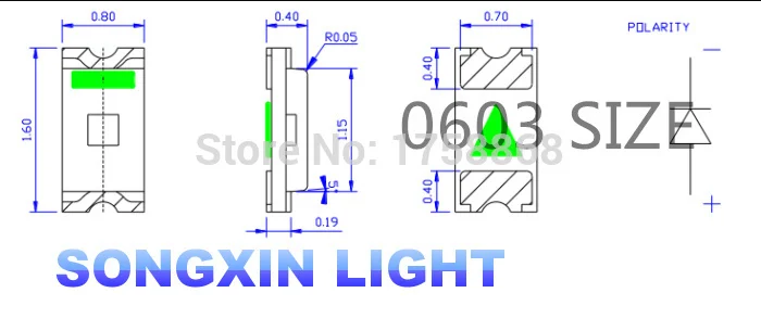 0603 SMD LED 5 значений каждый 200 шт = 1000 led супер яркий красный/желтый