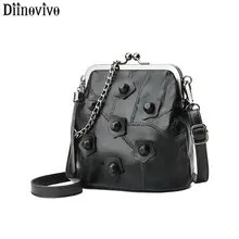DIINOVIVO, женская сумка на плечо с цветочными заклепками, маленькая сумка на цепочке с кисточками, кошельки, мягкие женские сумки через плечо для женщин, сумка WHDV1144