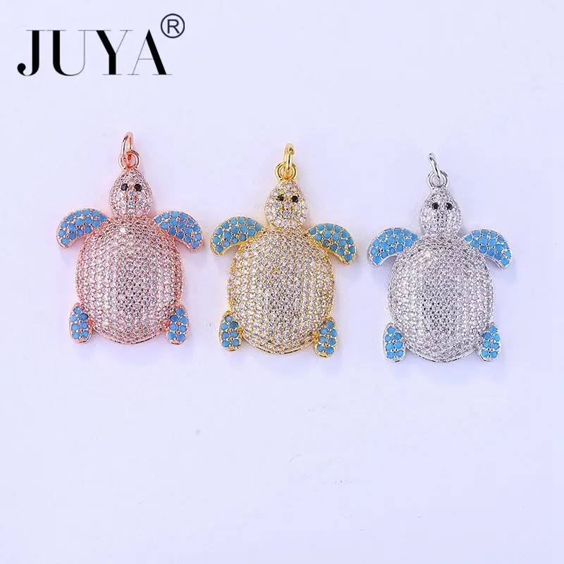 5pcs Top Quality Copper AAA Zircon Tortoise Turtle Charms Pendants Fit Jewelry Making Findings Accessories Diy Handmade Pingente - Окраска металла: 5pcs mix color