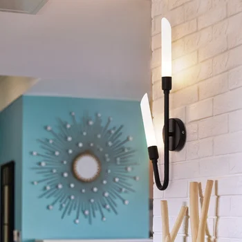 

Post modern creative double head aisle corridor staircase lamp living room bedroom bedside wall lamp