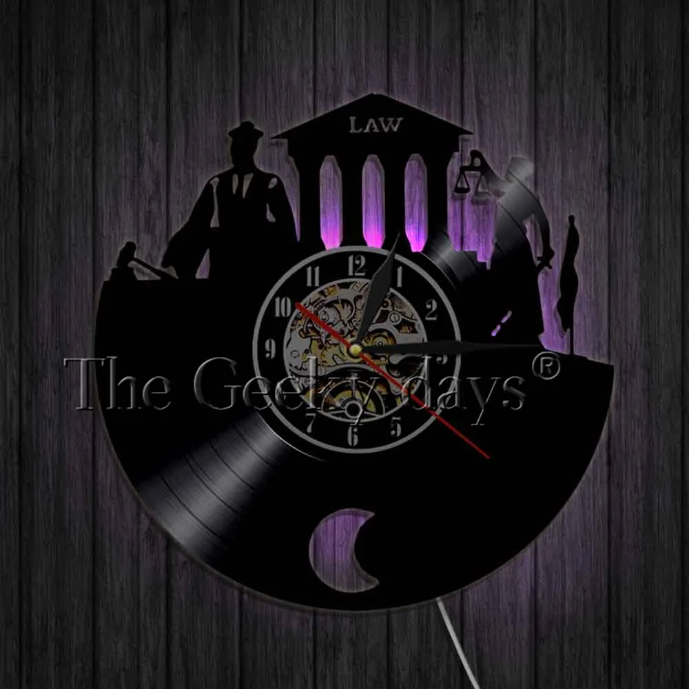 Настенные часы для юстиции и молотка с виниловой пластиной|clock home decor|vinyl record clock3d