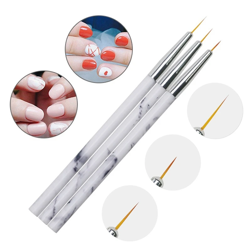Новый 3 шт./компл. Professional Pro ногтей строка ручка живопись тонкой Pull Line Ручка