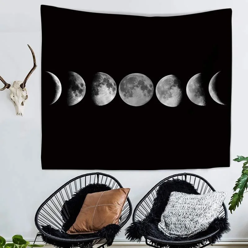 

Lunar eclipse Tapestry Wall Hanging Moon Tenture Murale mandala Blanket MandalaTapestry Fabric mandalas para parede Tapiz Pared