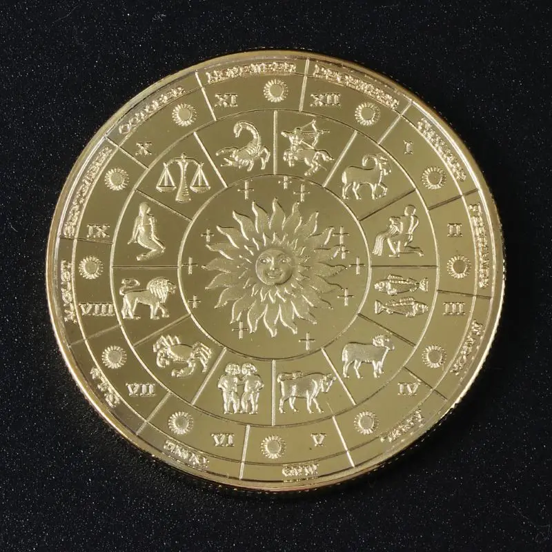 12 созвездий монета древняя серебряная монета Таро желая солнца Бог памятная монета коллекция подарок сувенир счастливый монета искусство
