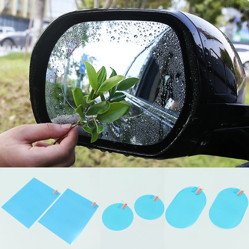 

2PCS Car Rearview Mirror Protective Film Anti Fog Window Clear Rainproof Rear View Mirror Protective Soft Film Auto Accessories