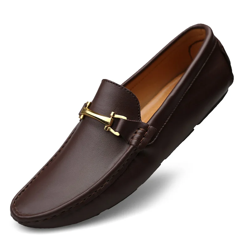 Fashion Men Split Leather Loafers Slip on Luxury Man Flats Casual Shoes Brown Coffee Spring Autumn Male Driving Shoes цена Fashion Men Split Leather Loafers Slip on Luxury Man Flats Casual Shoes Brown Coffee Spring Autumn Male Driving Shoes цены онлайн