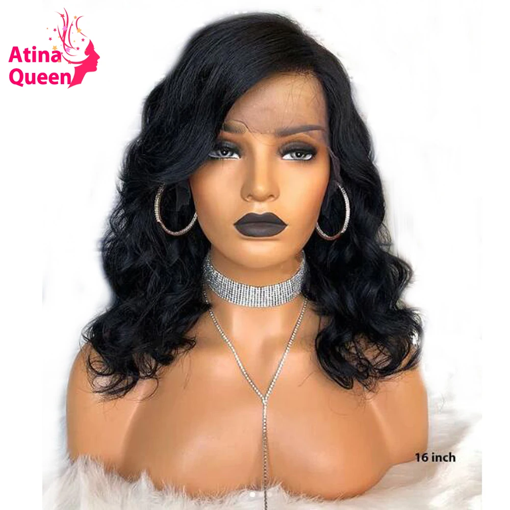 

Short Bob Wig 250 Density Lace Front Human Hair Wigs PrePlucked For Black Women Remy Brazilian 13x6 Deep Part Lace Front Wig