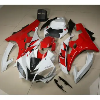

Red White ABS Fairing Bodywork Set For YAMAHA YZF R6 YZF-R6 2006 2007 06-07 19A