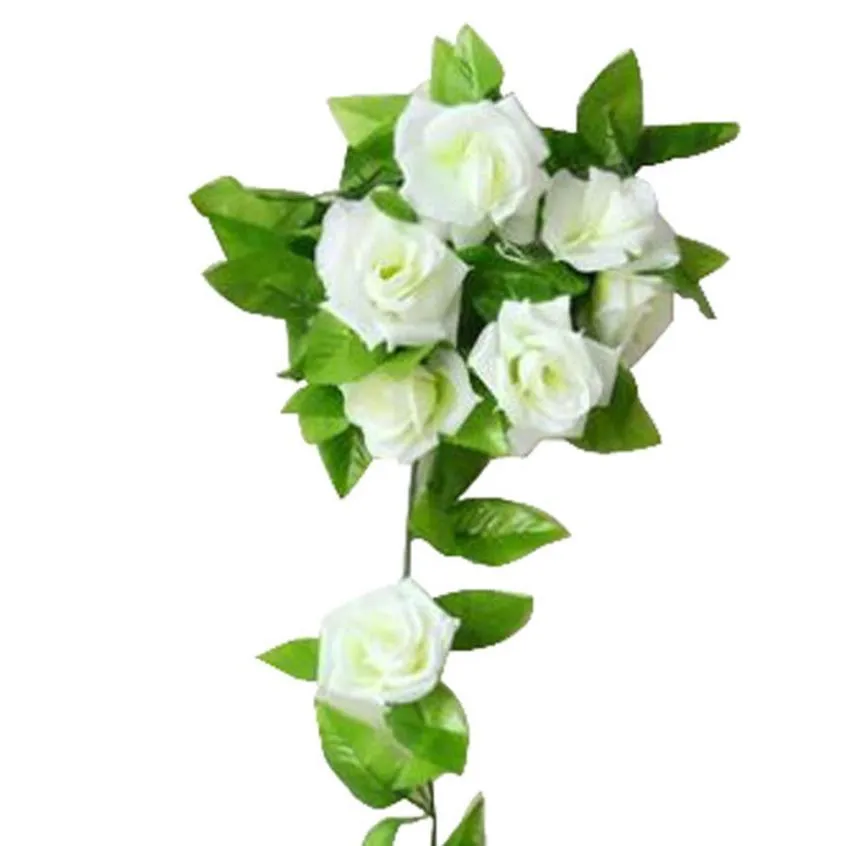1PC Silk Roses Ivy Vine Artificial Flowers With Green Leaves Fake
