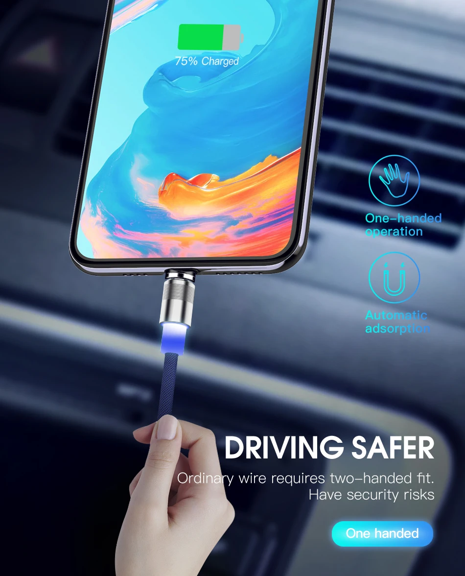 !ACCEZZ Magnetic Cable For Apple Micro USB Type C For iPhone X XS MAX XR 8 Samsung S10 S9 Fast Charging Phone Magnet Charger 1M (10)