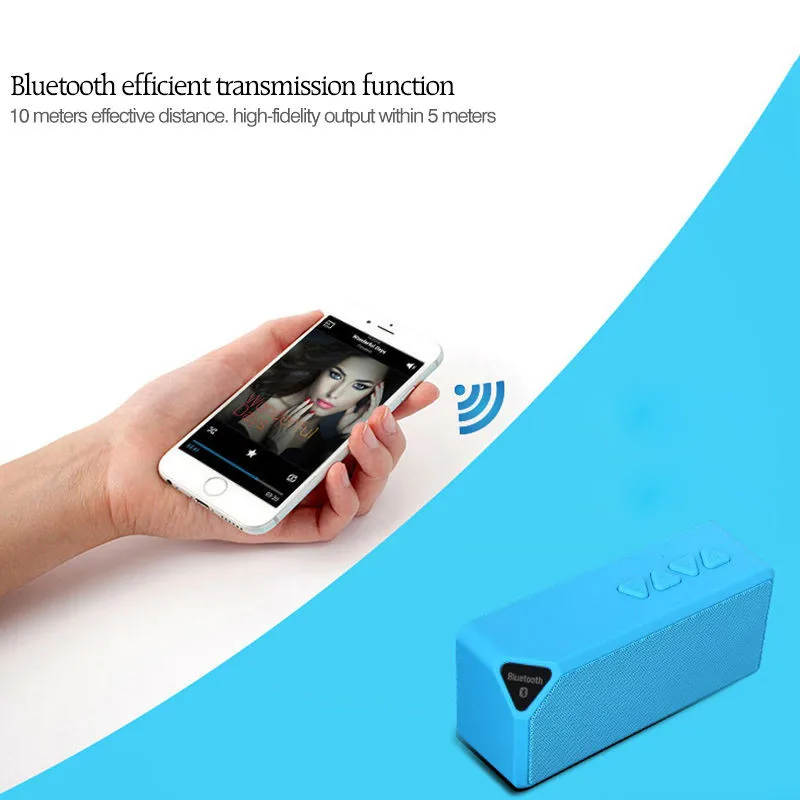 X3S мини Беспроводной Bluetooth Динамик TF USB fm радио Портативный Музыка Звук Box стерео