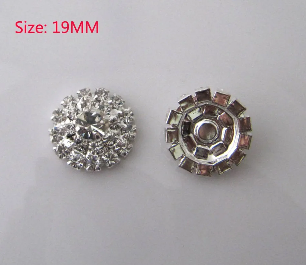 Free Shipping Wholesale 60pcs/lot 19mm Rhinestone Flatback Button For