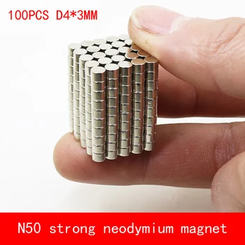 

wholesale 100PCS D4*3mm mini round N50 Strong magnetic force rare earth Neodymium magnet diameter 4X3MM