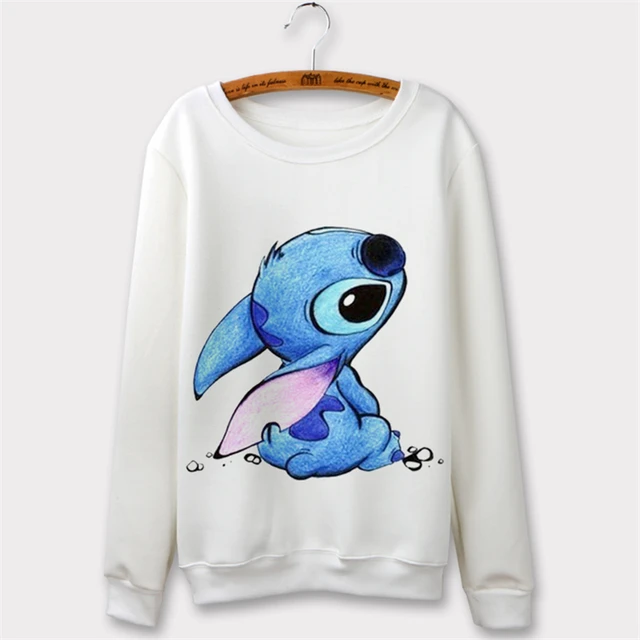 Sudaderas Mujer 2017 Casual Stitch Cartoon 3d Print