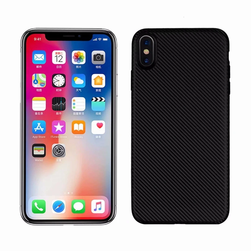 For Apple Iphone Xs Max Iphone Xsmax 6 5 Carbon Fiber Case Hard Carbon Fiber Tpu Back Soft Rubber Silicone Phone Cover Case Fitted Cases Aliexpress