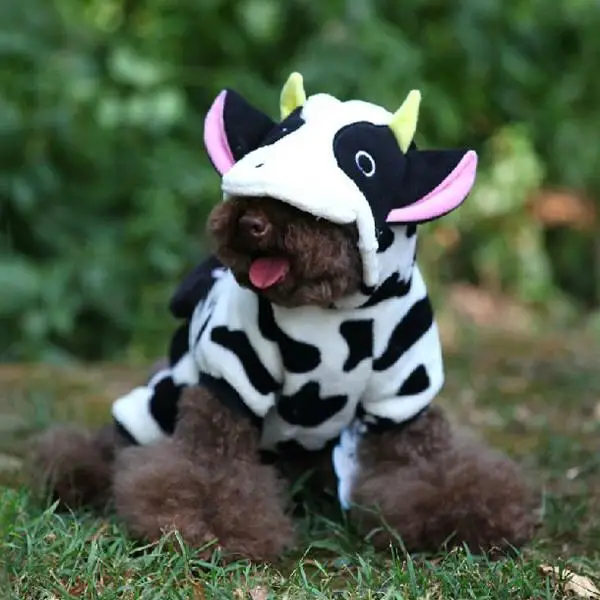 Cow Fleece Costume Jumpsuit Coat Hoo Clothes For Pet Puppy Dog Xs Cow Fleece Costume Jumpsuit Coat Hoo Clothes For Pet Puppy Dog Xs S M L Xl Large Hot In Coats Jackets From Home Garden On Aliexpress