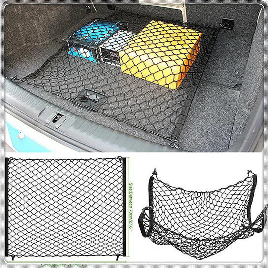 Car Mesh Nylon Cargo Trunk Storage Luggage Net for KIA SOLARIS Verna