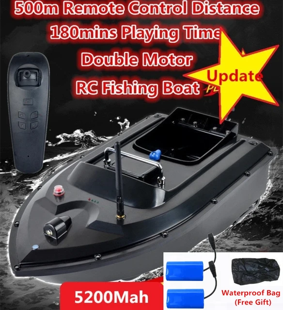 Free Bag Auto RC Remote Control Fishing Bait Boat Toy 180Mins 500m Long RC  Distacne Double Motor Fish Finder Ship Boat Speedboat - AliExpress