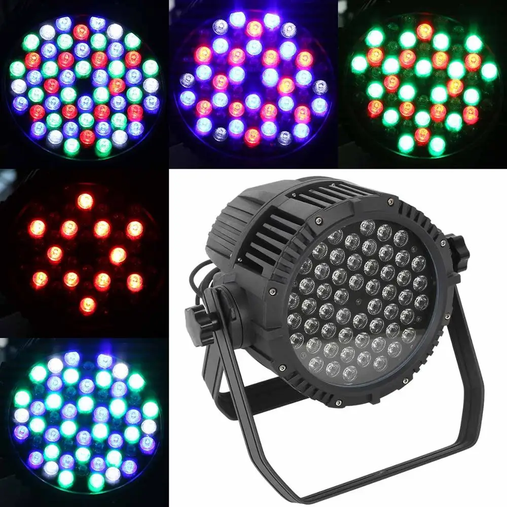 Водонепроницаемый IP65 DJ PAR 64 54x3W светодиодный прожектор RGBW DMX512 вечерние