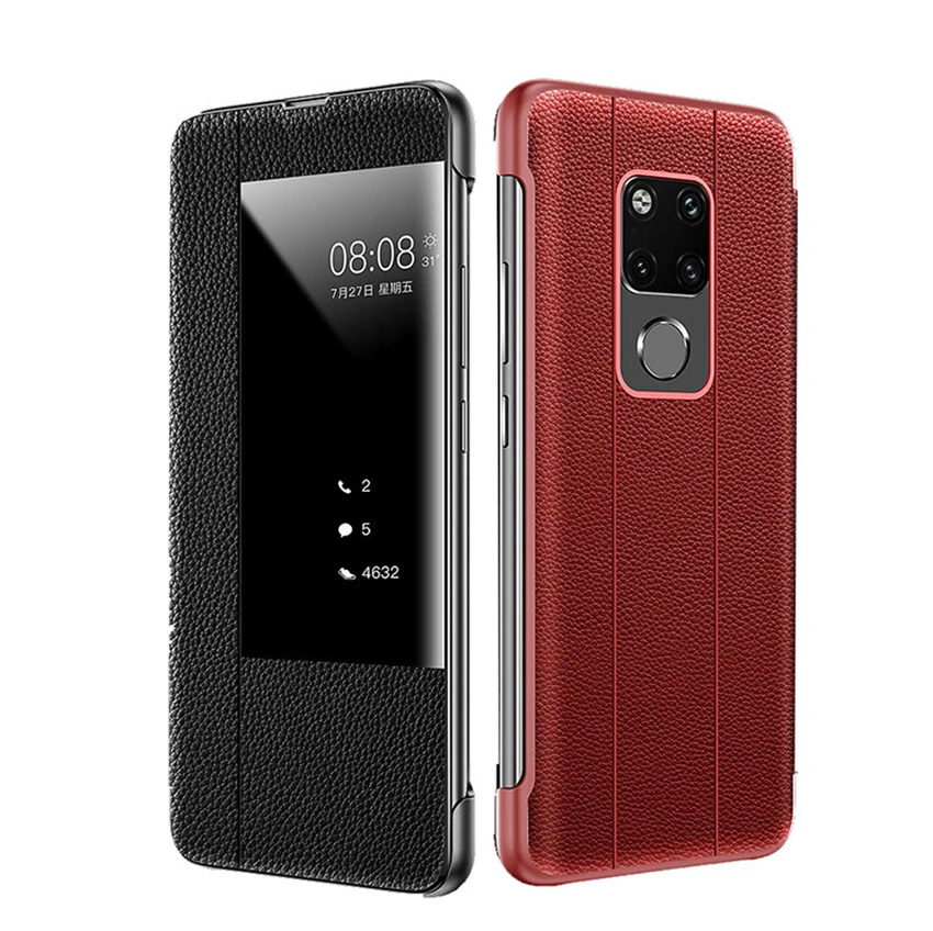 Роскошный чехол с откидной крышкой для HUAWEI MATE20/10 деловой Тонкий прозрачный