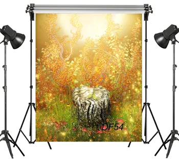 

5x7FT Fairytale Flower Shining Dreamy Children Seamless Washable No folds 100% Polyester Backdrop Background Photography Studio
