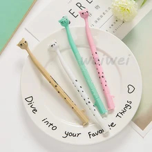 4 шт./лот Милая гелевая ручка Kawaii черные чернила 0,5 мм мультяшная кошка нейтральная ручка для школы для письма для офиса канцелярские принадлежности