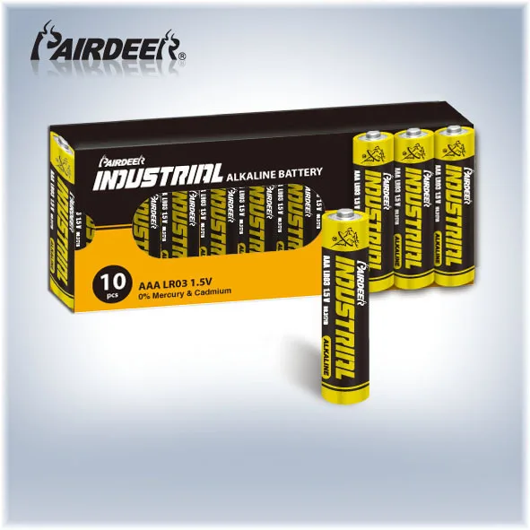 HOT10Pcsbox500PcsLotPairdeerindustrialLR03AAAAlkalinebattery