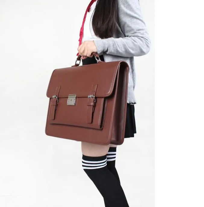 هدية الكريسماس Steampunk من النساء البريطانيات ساكورا الكرز Jk أكياس البخار الشرير حقائب سيدة حقيبة كتف العمل حقيبة لون نقي
