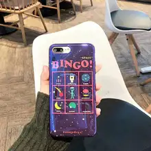 

YUSEE Fashion Case Electroplate Blue Light Soft Phone Cover for iPhone X 6 6s 7 8 BINGO Silicone Case for iPhone 6 6s 7 8 Plus