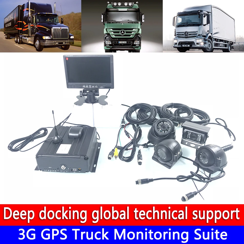Best Offers Genuine direct batch 256G SD card HD audio and video 4 channel monitoring 3G GPS truck monitoring kit engineering vehicle / bus