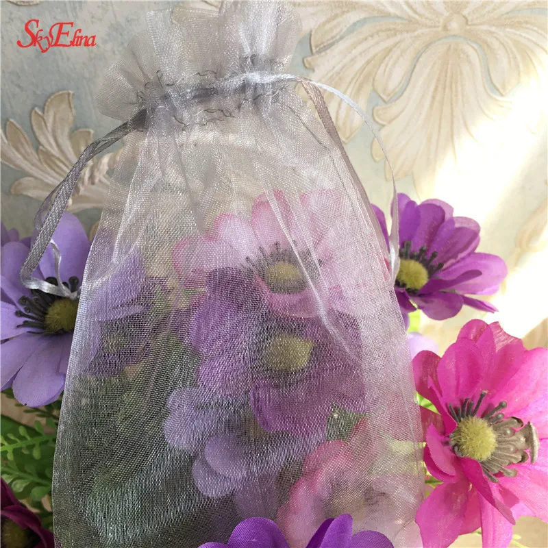 Organza Bags Jewelry Packaging Wedding Party Decoration Favors Drawable Gift &amp Pouches Tulle 6ZSH312 | Дом и сад