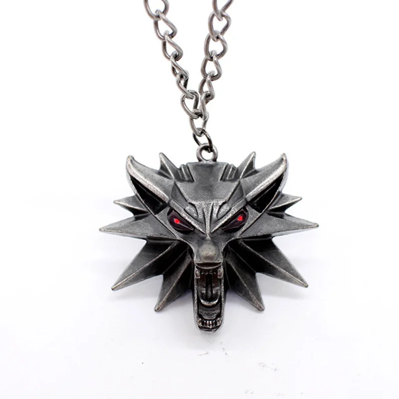 Vintage Women Fashion Witcher 3 Pendant Necklace Animal Wolf Head Necklace Trendy Original Quality Wholesale Men Necklaces Gifts Vintage Women Fashion Witcher 3 Pendant Necklace Animal Wolf Head Necklace Trendy Original Quality Wholesale Men Necklaces Gifts