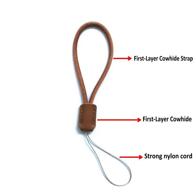 Tikigogo первый слой воловьей кожи ремешок для мобильного телефона для ключей автомобиля u-диск банк питания и т. д. шнур ремешок