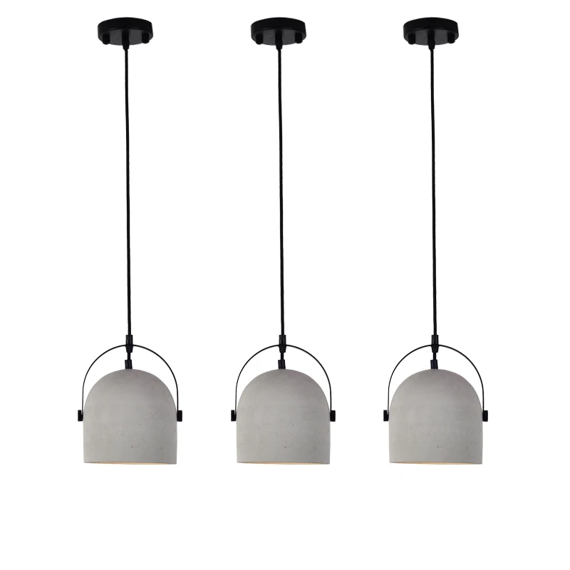 

Nordic post modern simple cement shade art pendant light restaurant bedroom parlor decoration LED droplight lighting fixture