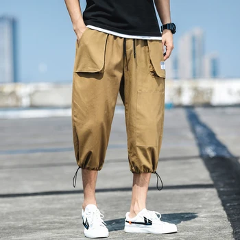

2019 Summer And Fall Tide Leisure Time Easy streetwear Work Clothes Male Upon Seven Part camo Pants sweatpants Chinese Style
