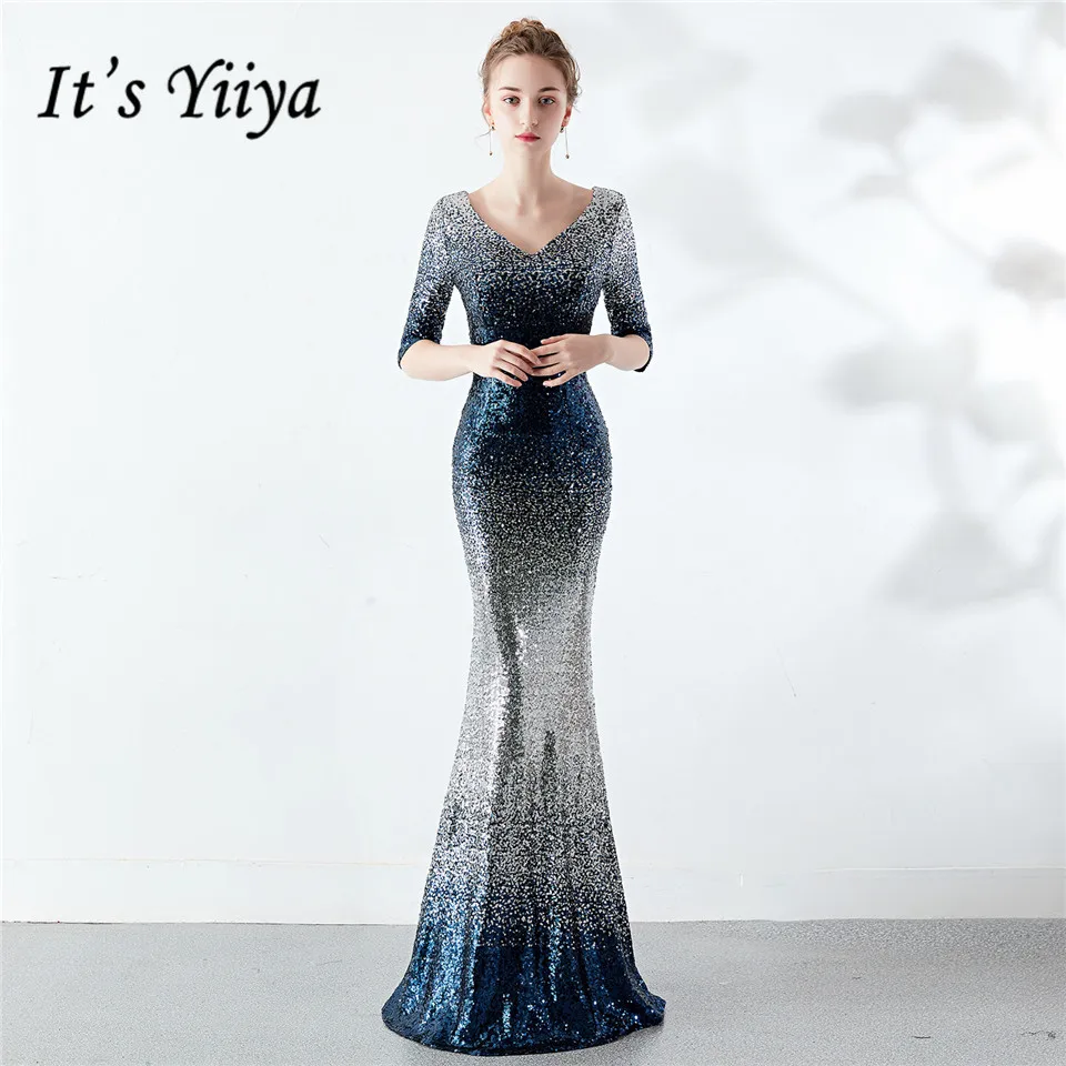 Вечернее платье Королевские золотые кавказц It's Yiiya платья для вечеринок V