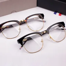 TB-016B, мужские, Ms., полукруглая оправа, близорукость, очки, оправа, Ретро стиль, очки, oculos lente, прозрачные, компьютерные очки