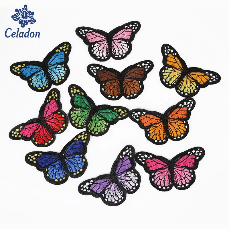 

1 pcs Mix Butterfly Patches Clothing Decoration Iron On Patches Applique Embroidered Sticker Jean Febric Badges DIY High Quality