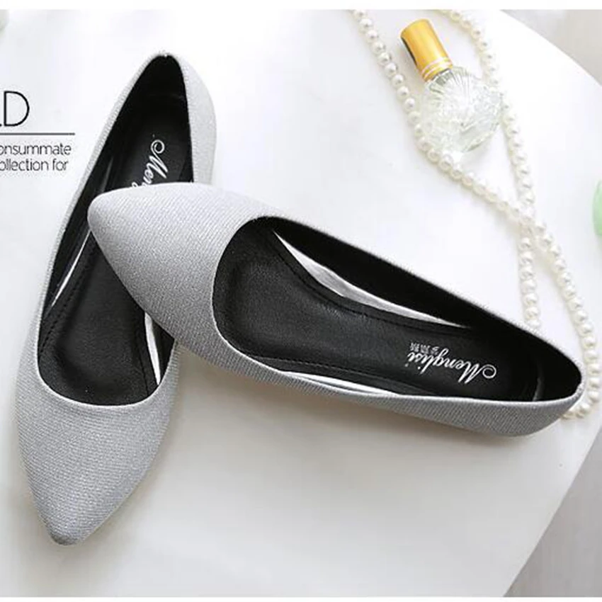 

women pointed toe flats shoes woman plus size casual shoes mls516-12