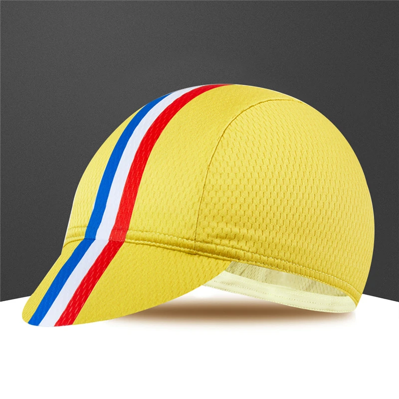 Быстросохнущая велосипедная Кепка с итальянским флагом, гоночная шапка для горного велосипеда, велосипедный головной убор, один размер, Спортивная Кепка s, велосипедная шапка для мужчин и женщин, Gorra Ciclismo - Цвет: FR-Yellow