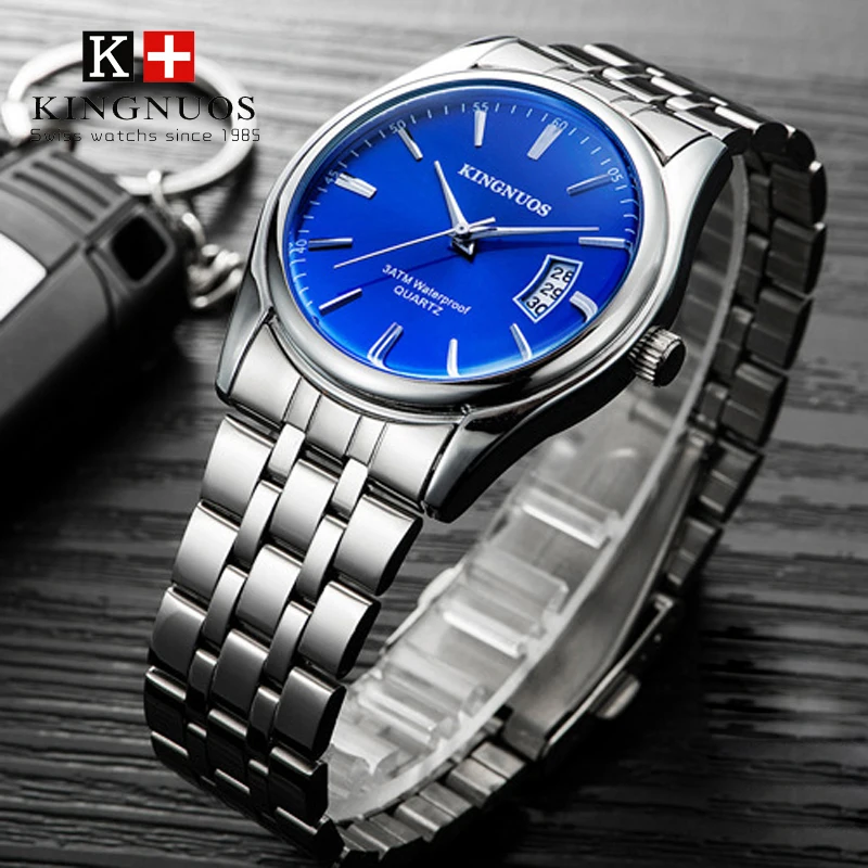 Relogio Masculino Kingnuos брендовые кожаные Наручные часы для мужчин Hodinky мужские Дата